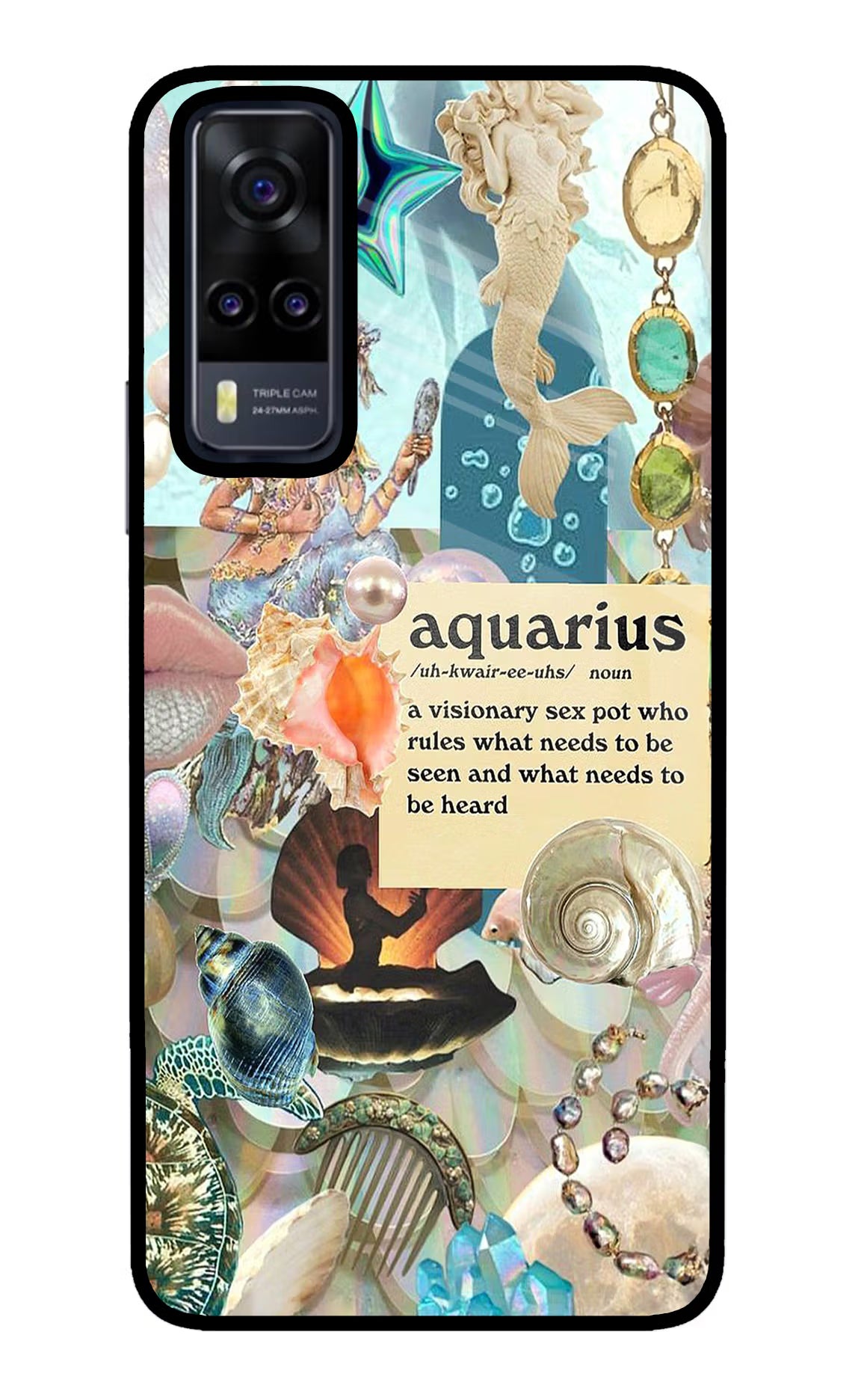 Aquarius Zodiac Vivo Y31 Glass Case