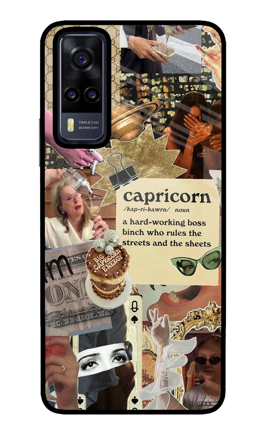 Capricorn Zodiac Vivo Y31 Back Cover, Glass case