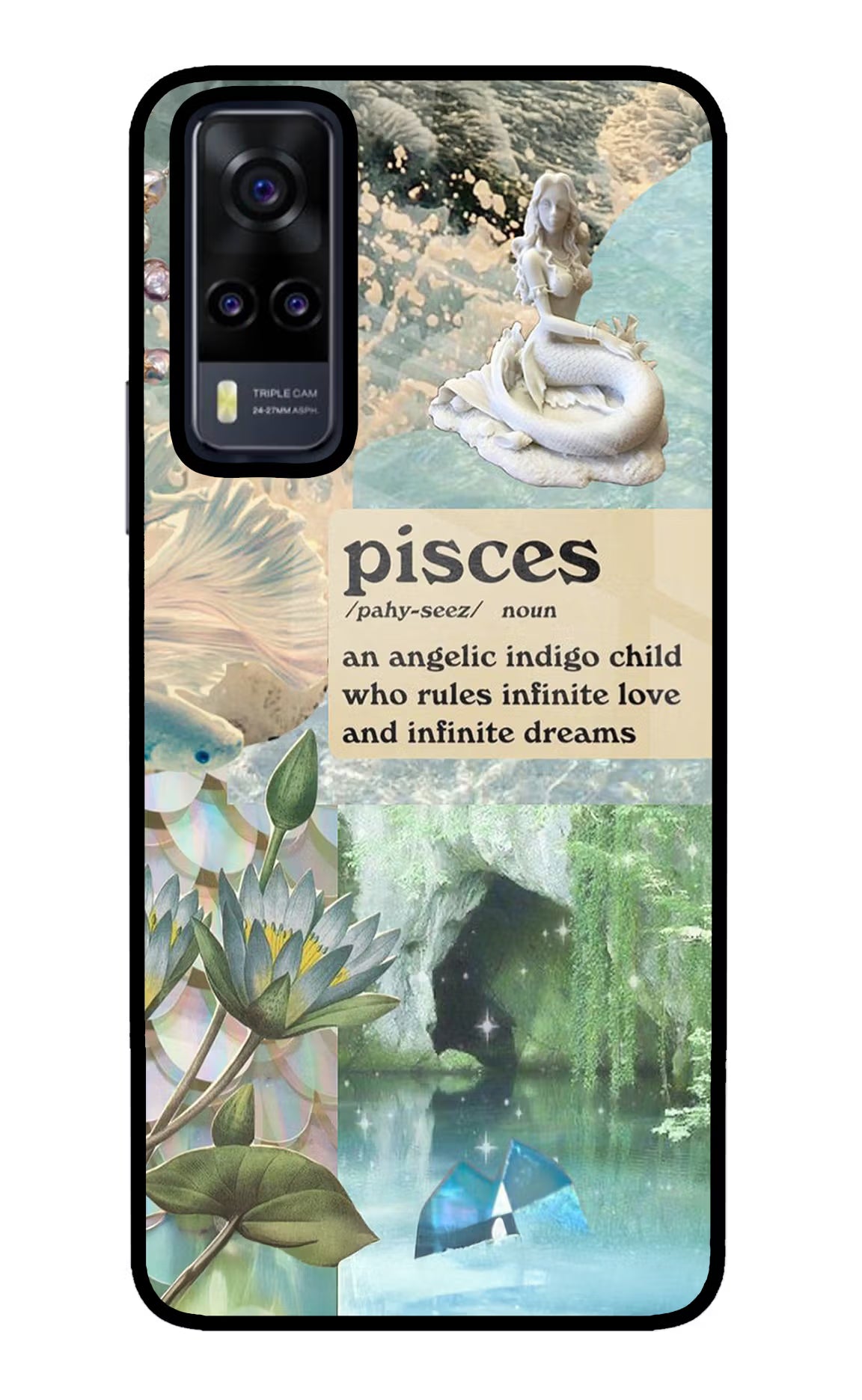 Pisces Zodiac Vivo Y31 Glass Case Back Cover by Casekaro
