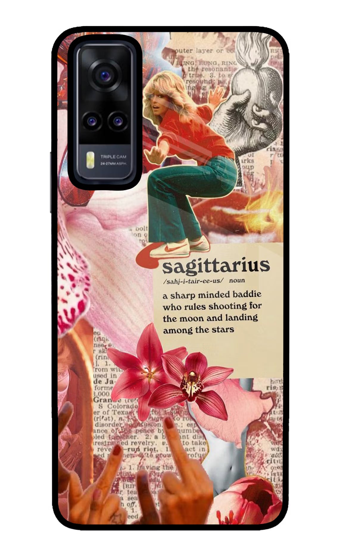 Sagittarius Zodiac Vivo Y31 Glass Case Back Cover by Casekaro