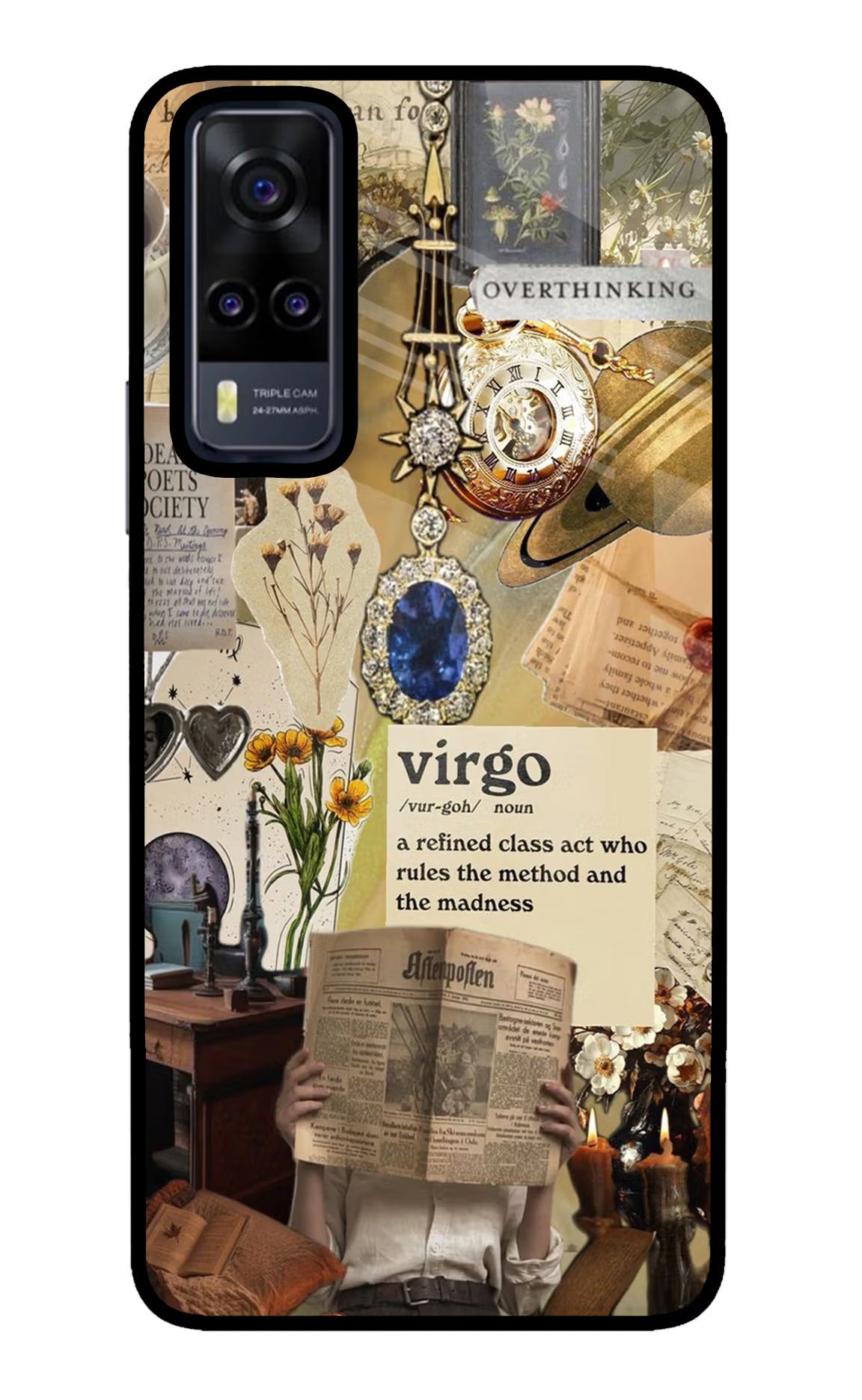 Virgo Zodiac Vivo Y31 Glass Case Back Cover by Casekaro