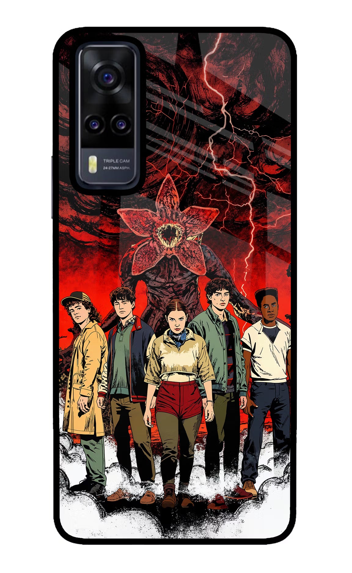 Ordinary Things Characters Vivo Y31 Glass Case Back Cover by Casekaro
