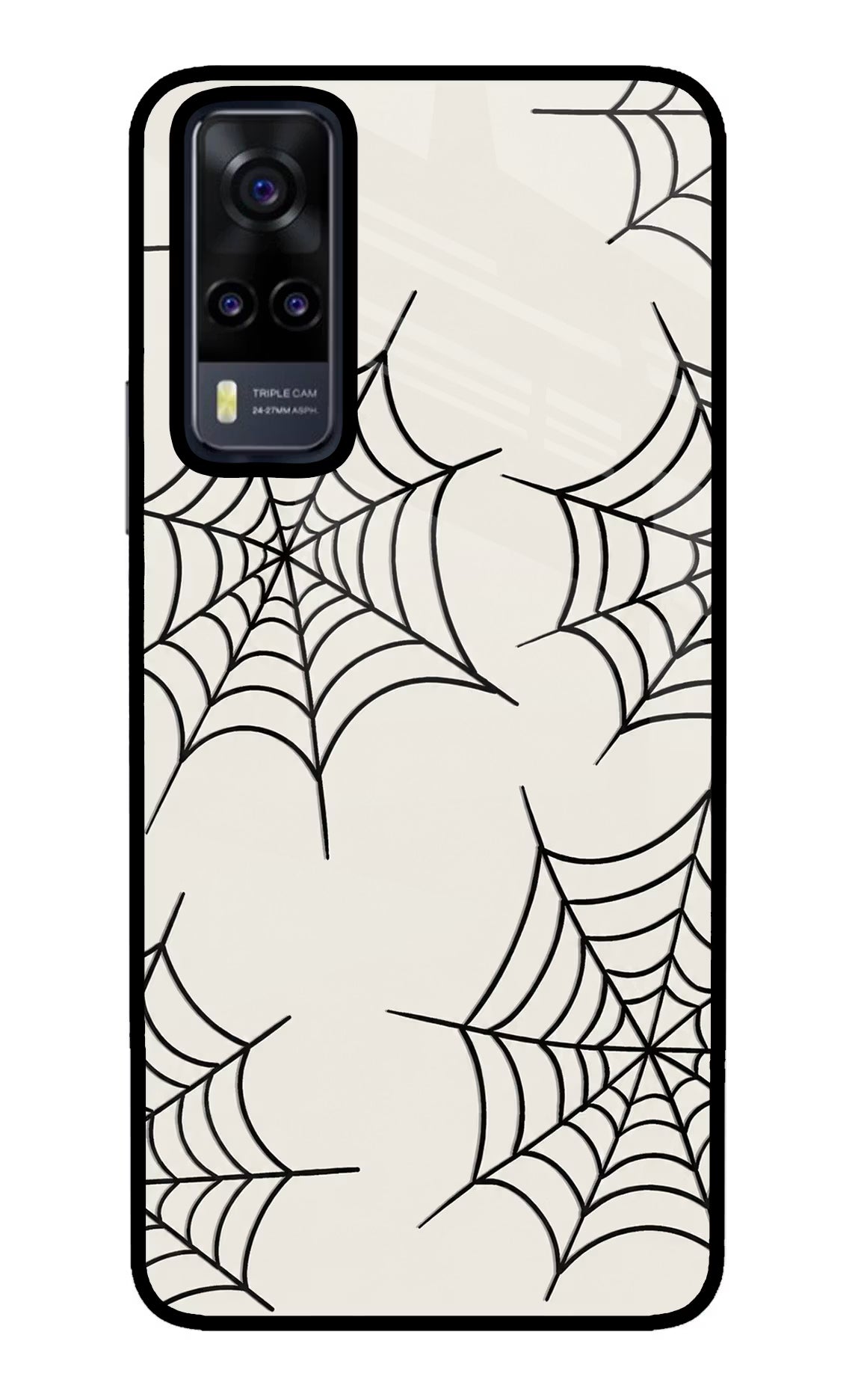 Spider Web Vivo Y31 Glass Case Back Cover by Casekaro