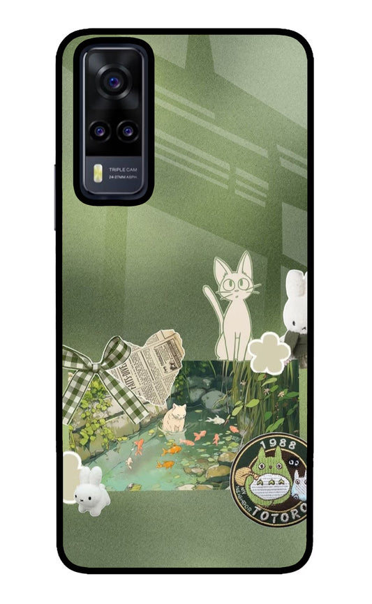 Aesthetic anime Vivo Y31 Glass Case