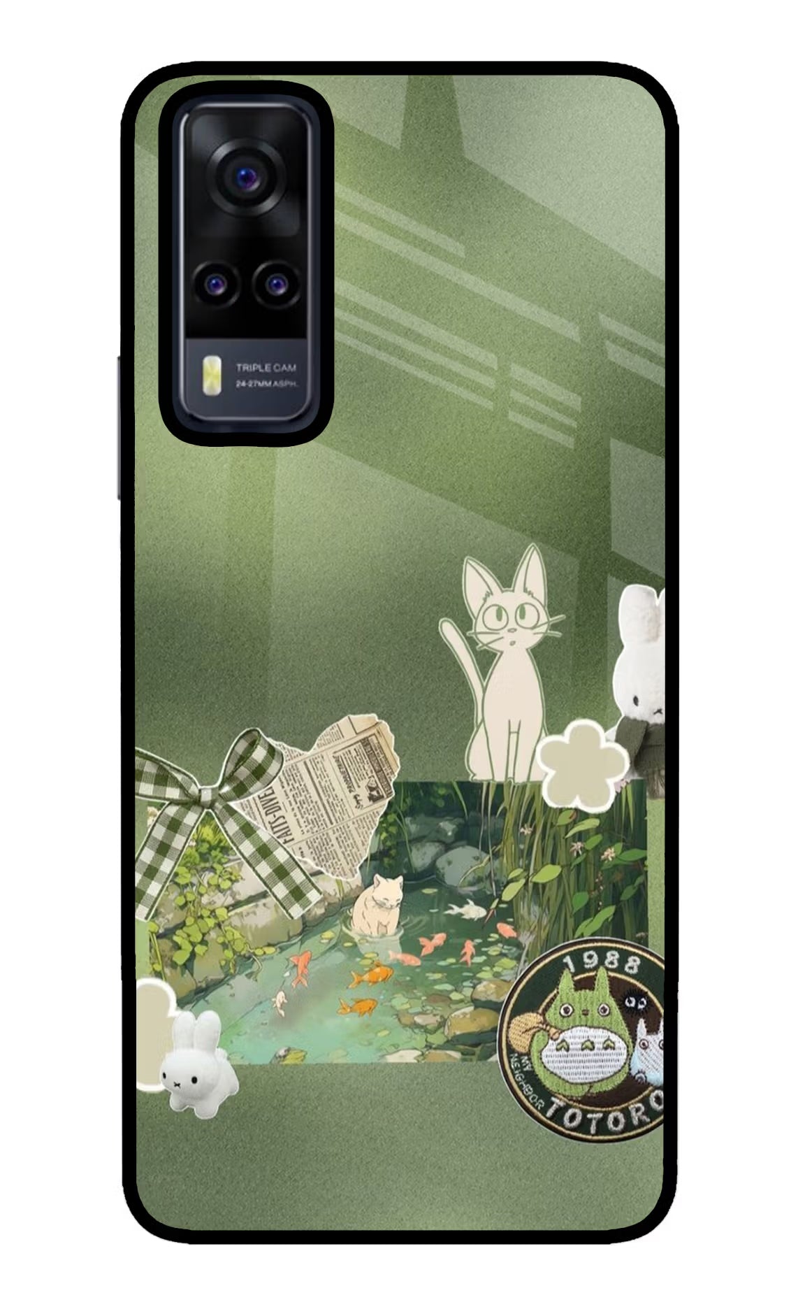 Aesthetic anime Vivo Y31 Glass Case Back Cover by Casekaro