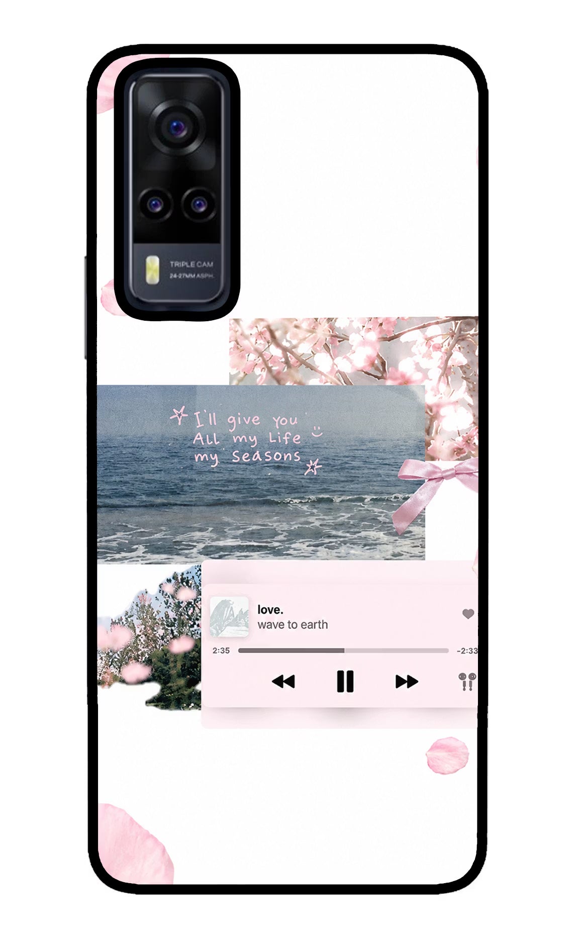 Wave to earth Vivo Y31 Glass Case Back Cover by Casekaro