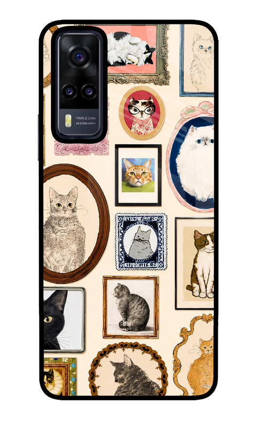 Mirror Cats Vivo Y31 Glass Case