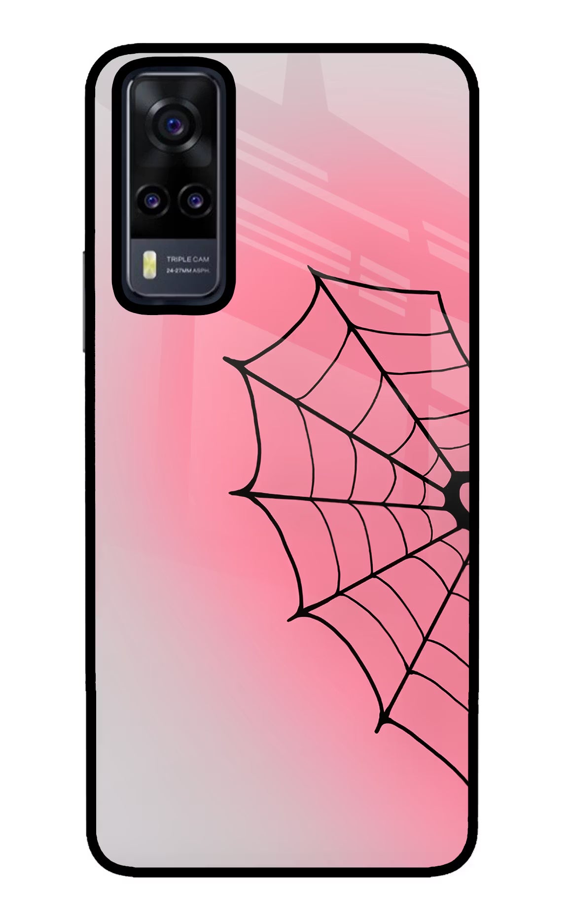 Pink Web Vivo Y31 Glass Case