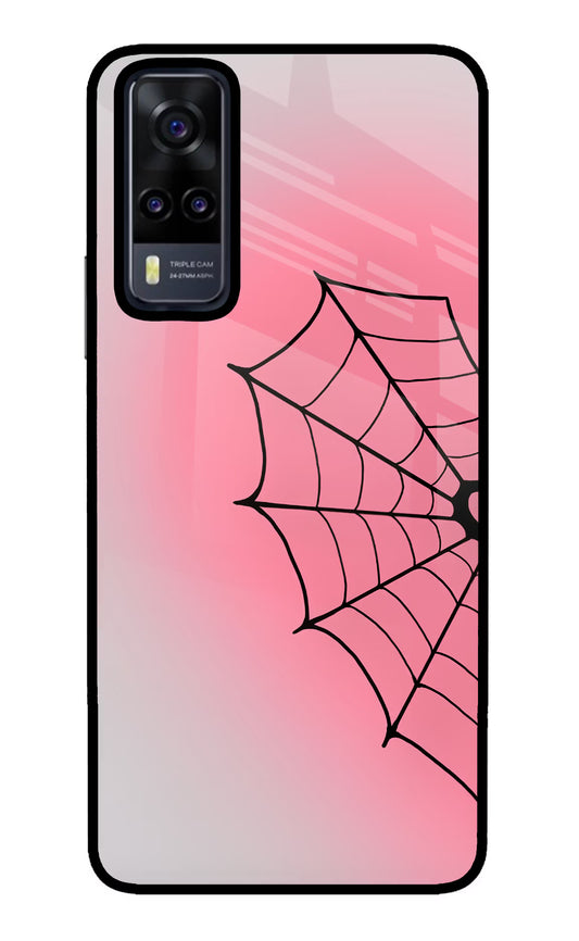 Pink Web Vivo Y31 Glass Case