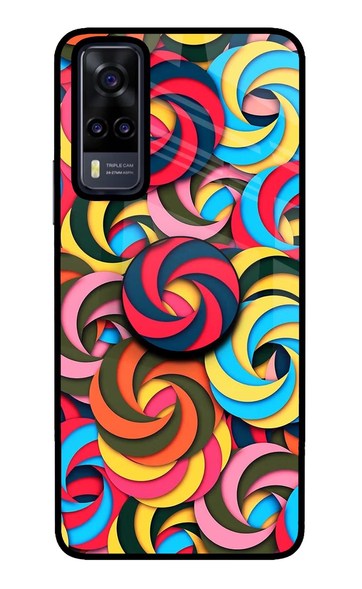 Spiral Pattern Vivo Y31 Pop Case by Casekaro