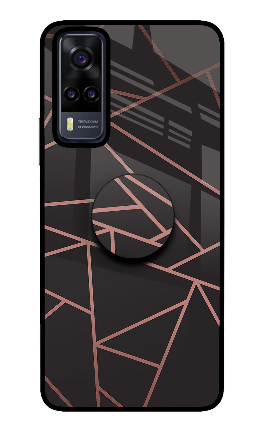 Geometric Pattern Vivo Y31 Pop Case, Glass case