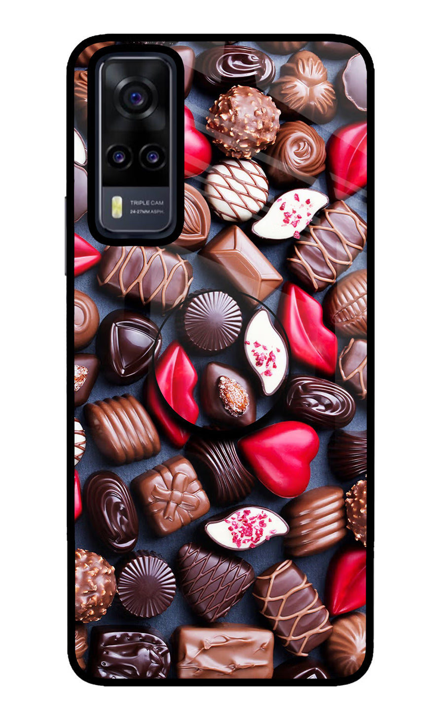 Chocolates Vivo Y31 Pop Case, Glass case
