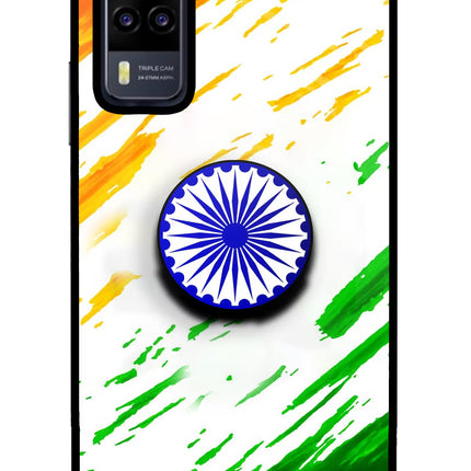 Indian Flag Ashoka Chakra Vivo Y31 Pop Case by Casekaro