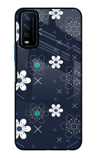 Flowers Vivo Y12s Glass Case