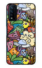 Veggie Doodle Vivo Y12s Glass Case