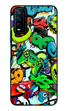 Game Doodle Vivo Y12s Glass Case