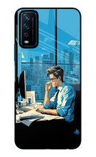 Focused Hustler (AI Generated) Vivo Y12s Glass Case