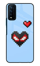 Peter Heart Vivo Y12s Glass Case