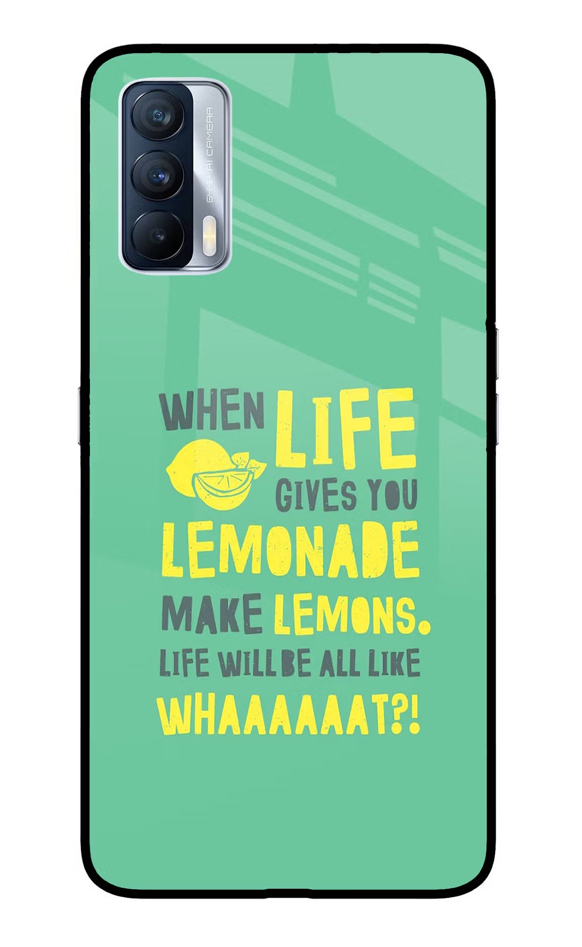 Quote Realme X7 Glass Case Back Cover by Casekaro