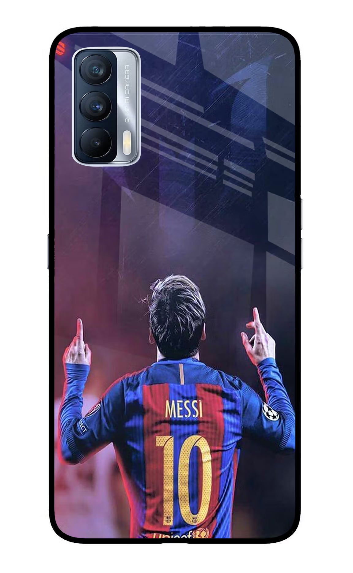 Messi Realme X7 Glass Case Back Cover by Casekaro