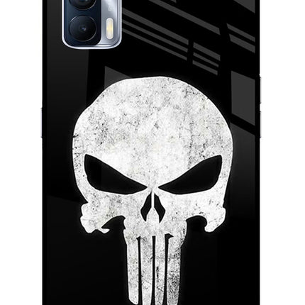 Punisher Skull Realme X7 Glass Case Back Cover by Casekaro