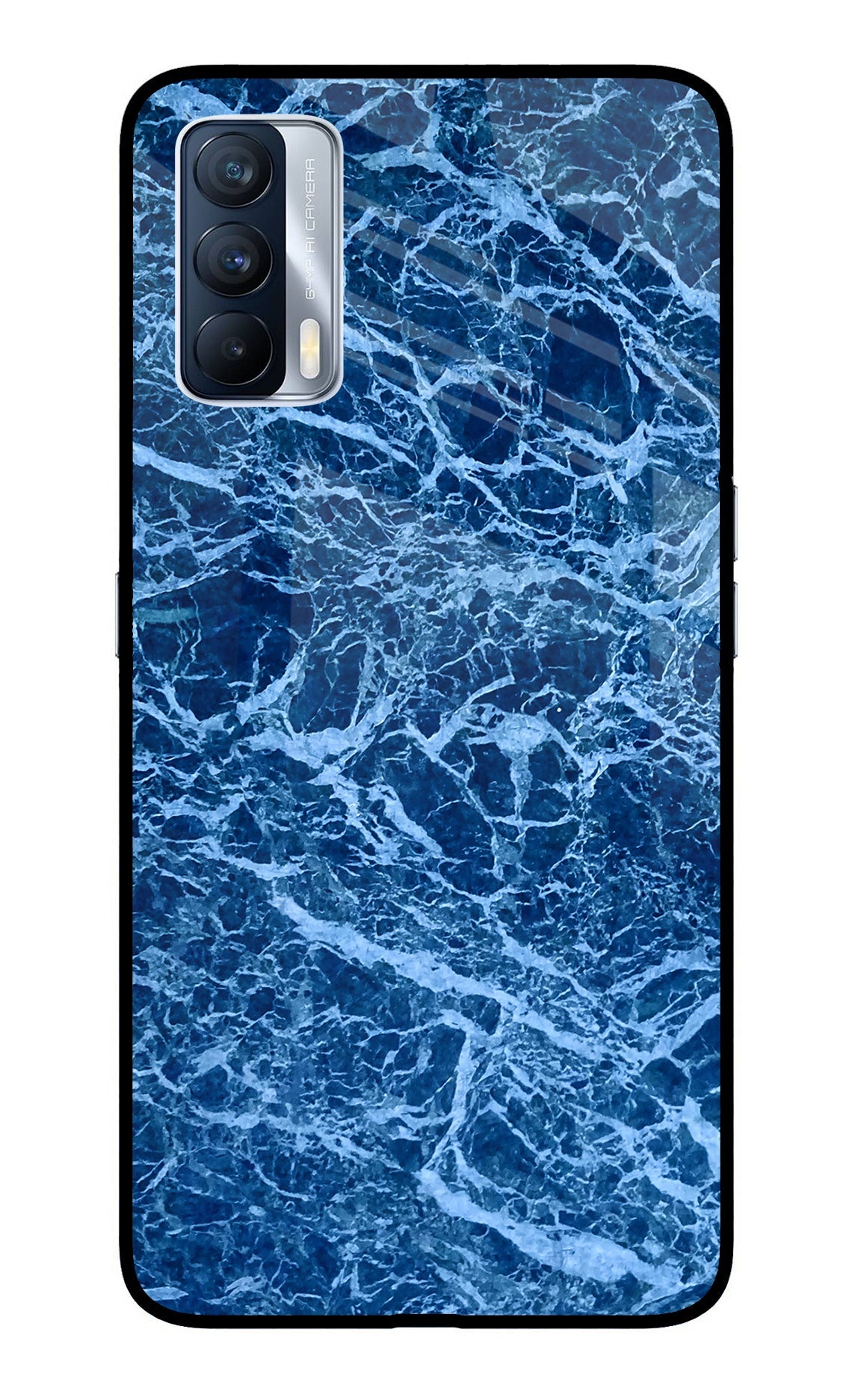 Blue Marble Realme X7 Glass Case