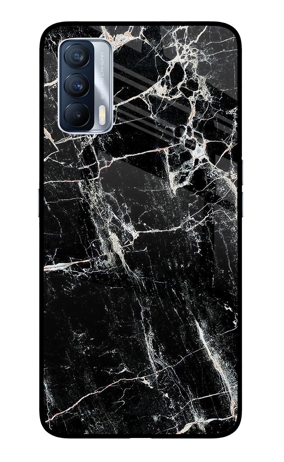 Black Marble Texture Realme X7 Back Cover