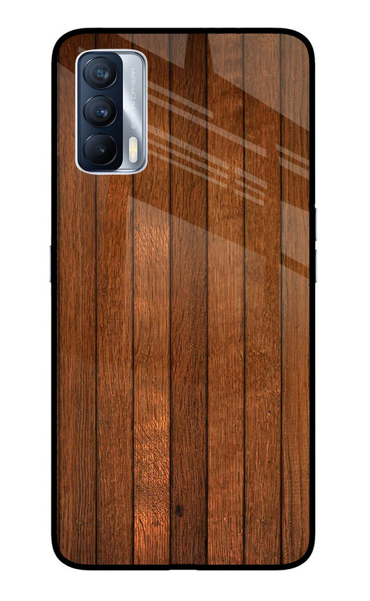 Wooden Artwork Bands Realme X7 Glass Case