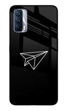 Paper Plane White Realme X7 Glass Case Back Cover by Casekaro