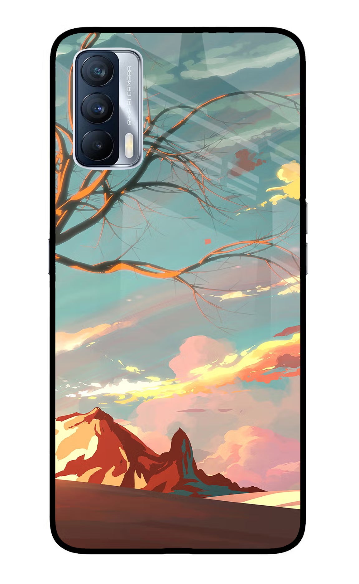 Scenery Realme X7 Glass Case Back Cover by Casekaro