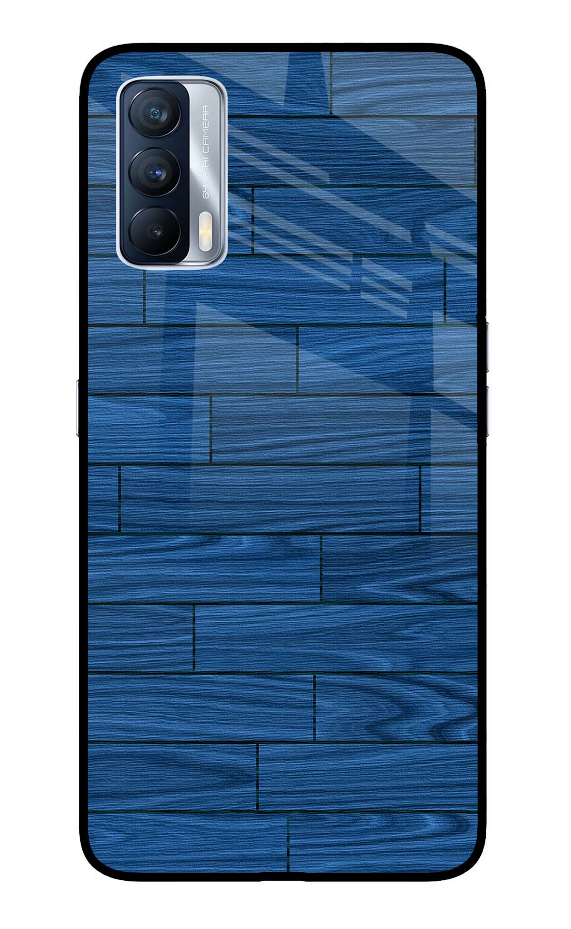 Wooden Texture Realme X7 Glass Case Back Cover by Casekaro