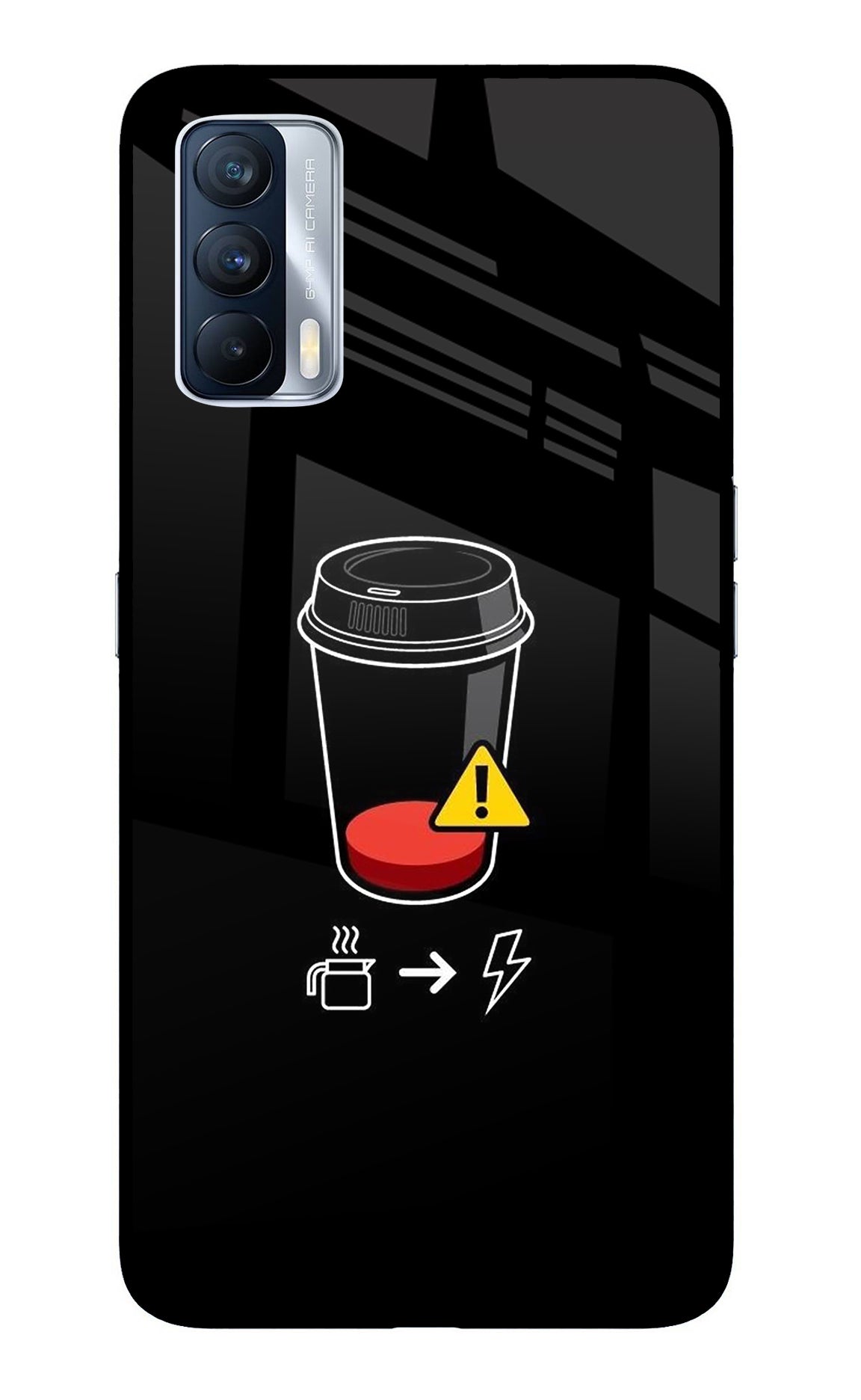 Coffee Realme X7 Glass Case