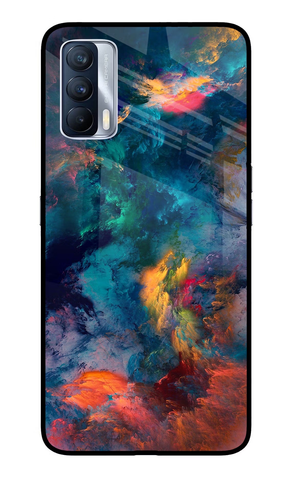 Artwork Paint Realme X7 Glass Case Back Cover by Casekaro