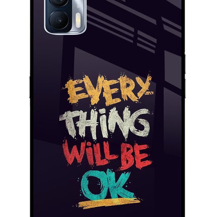 Everything Will Be Ok Realme X7 Glass Case Back Cover by Casekaro