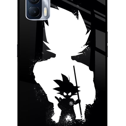 Goku Shadow Realme X7 Glass Case Back Cover by Casekaro