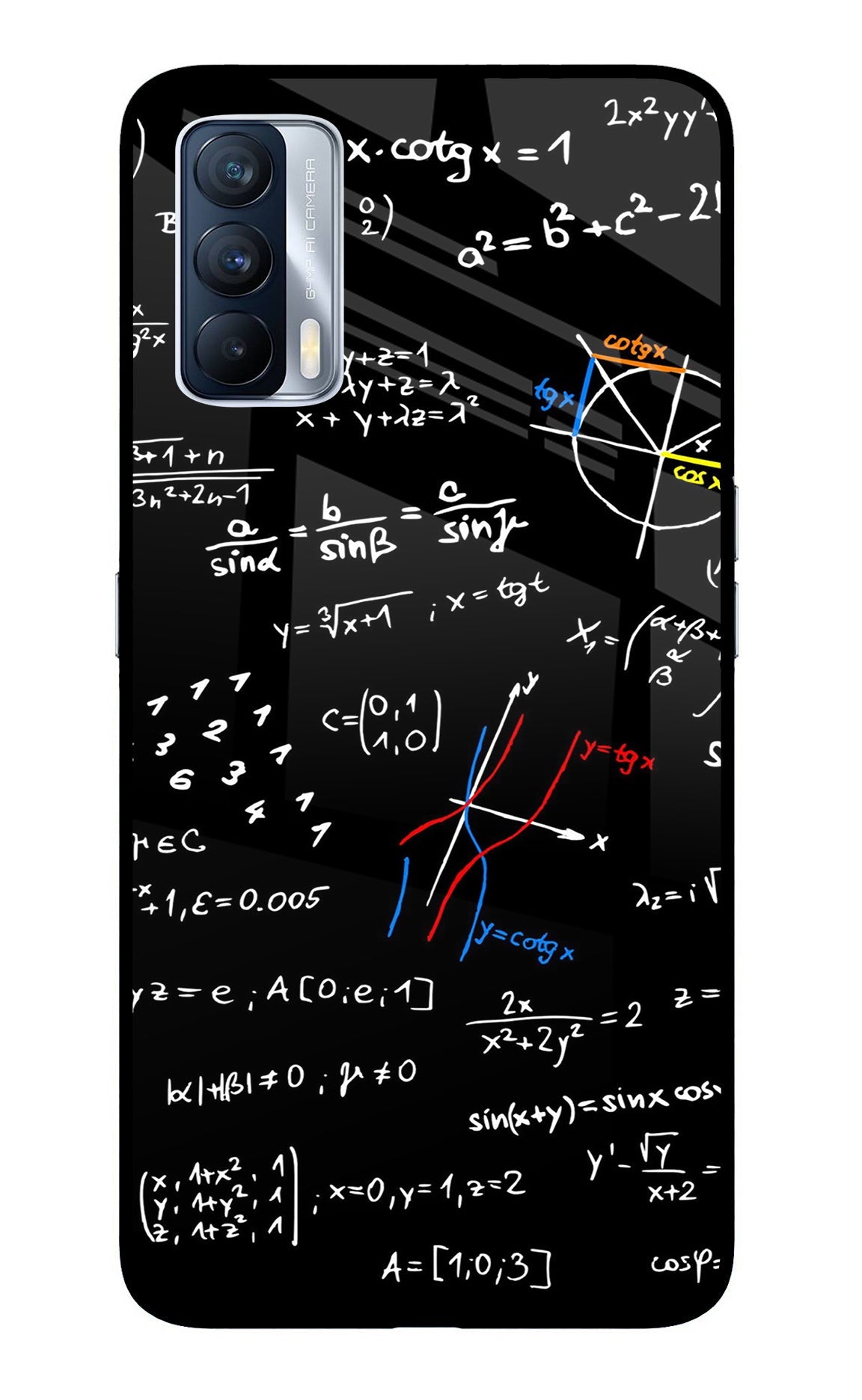 Mathematics Formula Realme X7 Glass Case