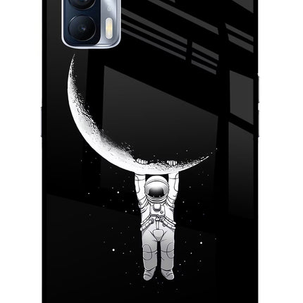 Moon Space Realme X7 Glass Case Back Cover by Casekaro