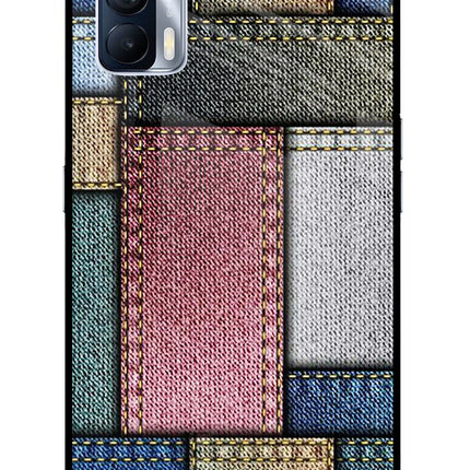 Multicolor Jeans Realme X7 Glass Case Back Cover by Casekaro