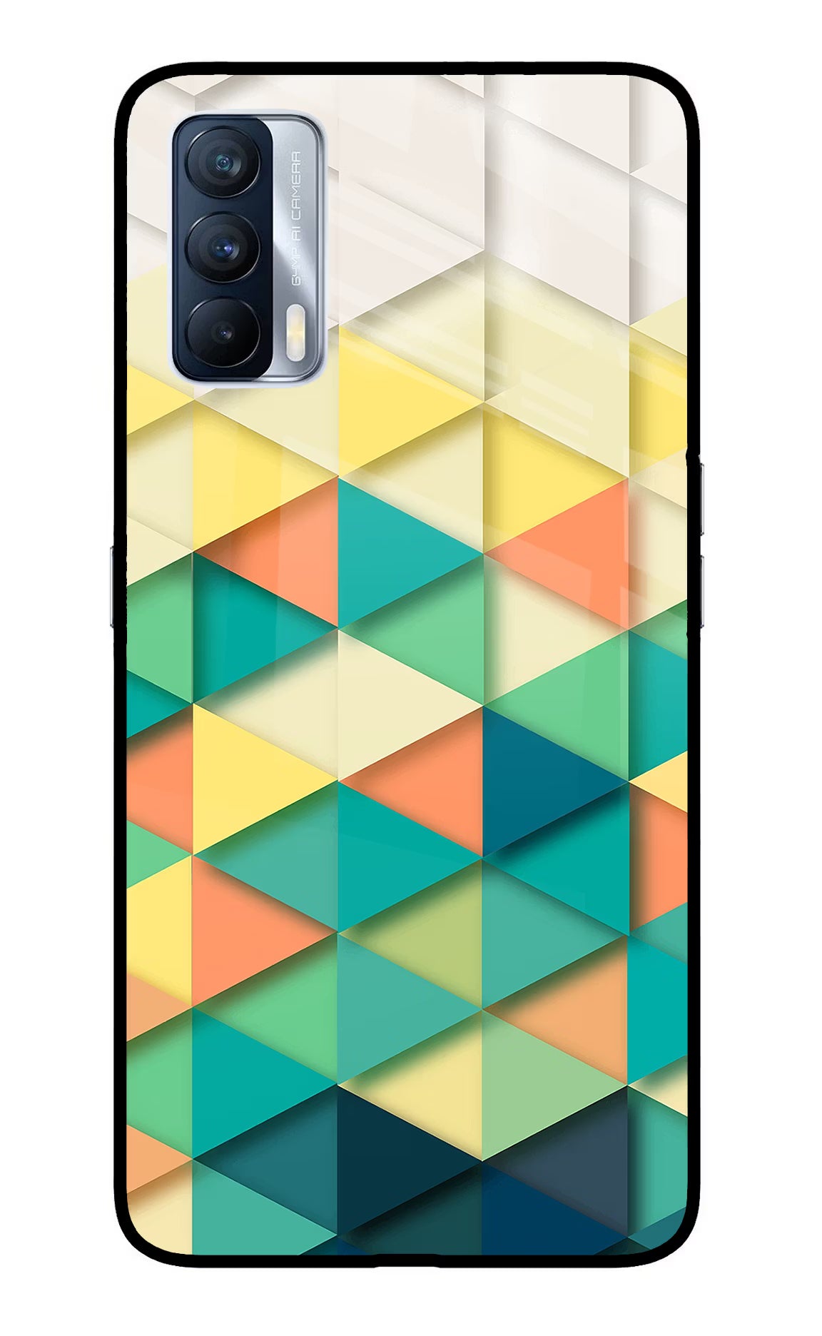 Abstract Realme X7 Glass Case