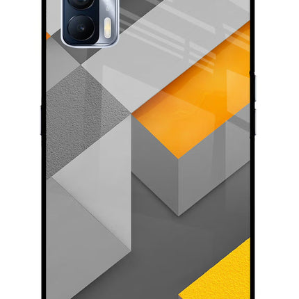 Abstract Realme X7 Glass Case Back Cover by Casekaro