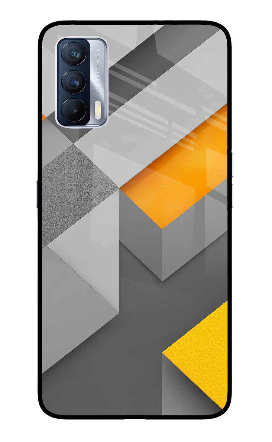 Abstract Realme X7 Back Cover, Glass case