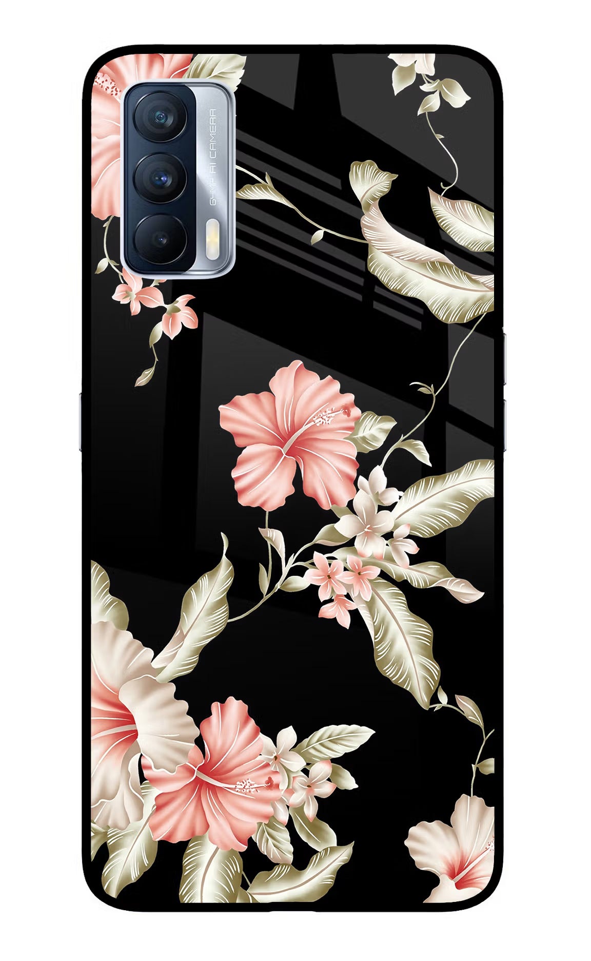 Flowers Realme X7 Glass Case Back Cover by Casekaro