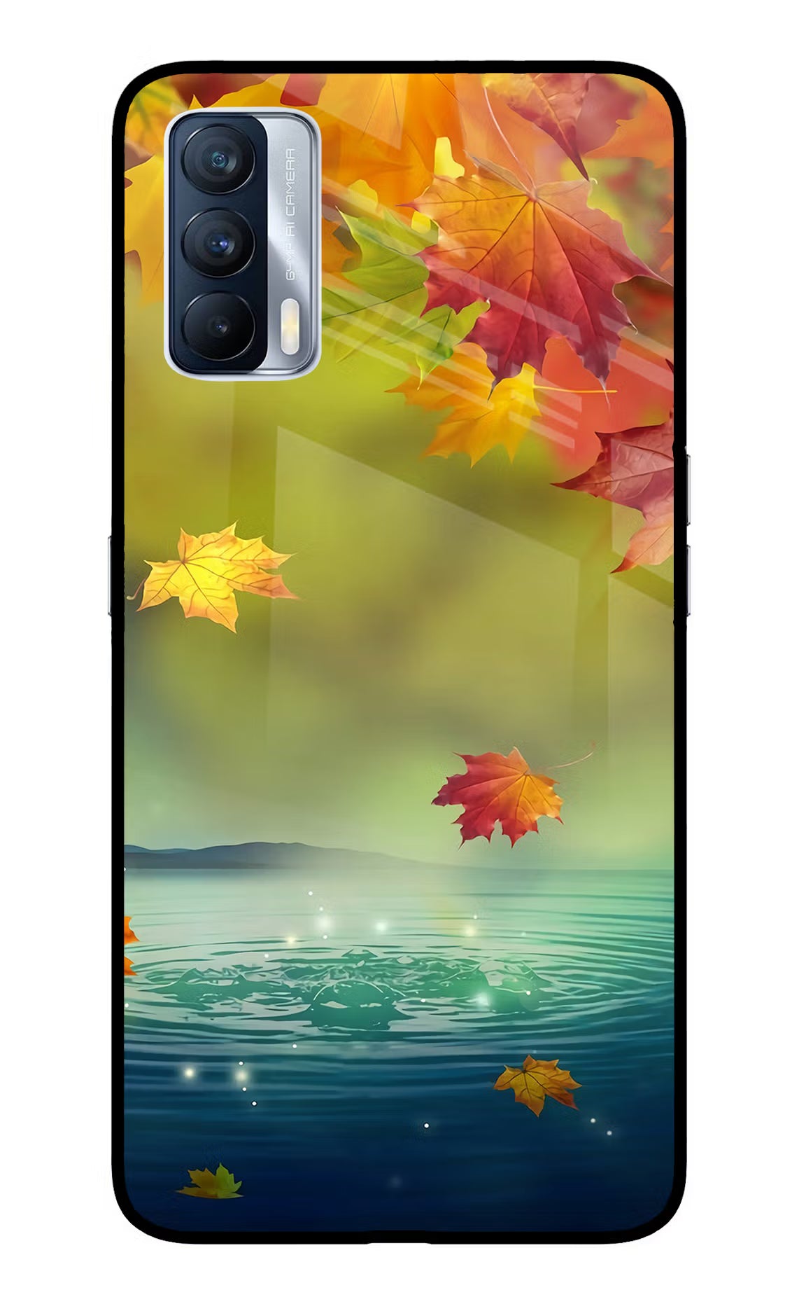 Flowers Realme X7 Glass Case Back Cover by Casekaro