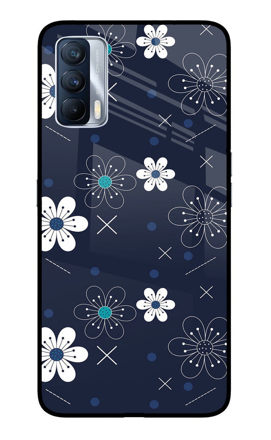 Flowers Realme X7 Glass Case