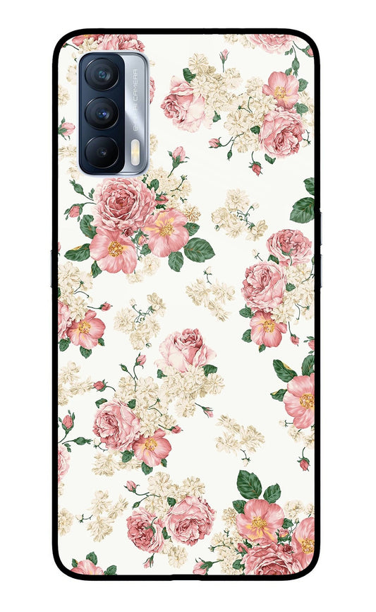 Flowers Realme X7 Glass Case