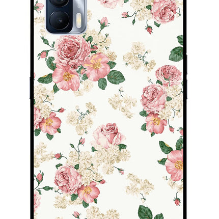 Flowers Realme X7 Glass Case Back Cover by Casekaro