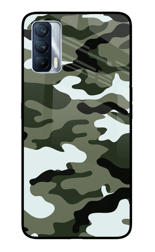 Camouflage Realme X7 Glass Case