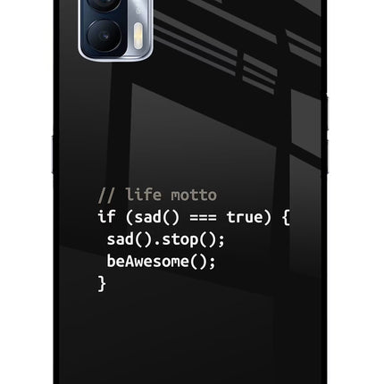 Life Motto Code Realme X7 Glass Case Back Cover by Casekaro