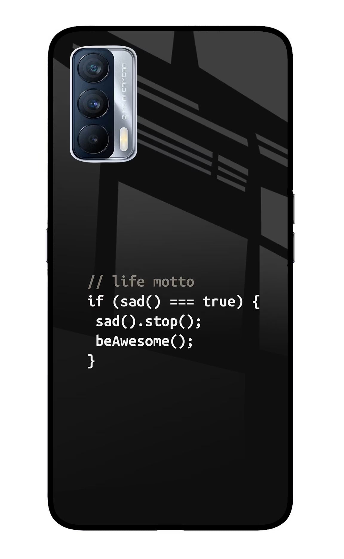 Life Motto Code Realme X7 Glass Case Back Cover by Casekaro