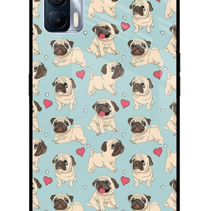 Pug Dog Realme X7 Glass Case Back Cover by Casekaro